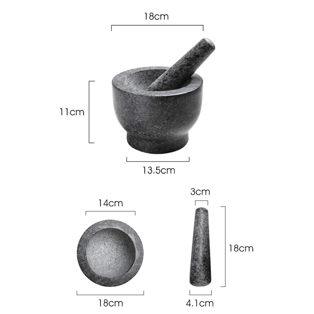 Solid Stone Food Preparation Unpolished Granite Spice Herb Grinder Kitchen Tools