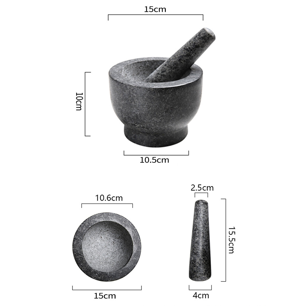 Solid Stone Food Preparation Unpolished Granite Spice Herb Grinder Kitchen Tools