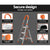 Giantz 3 Step Ladder Multi-Purpose Folding Aluminium Light Weight Non Slip Platform