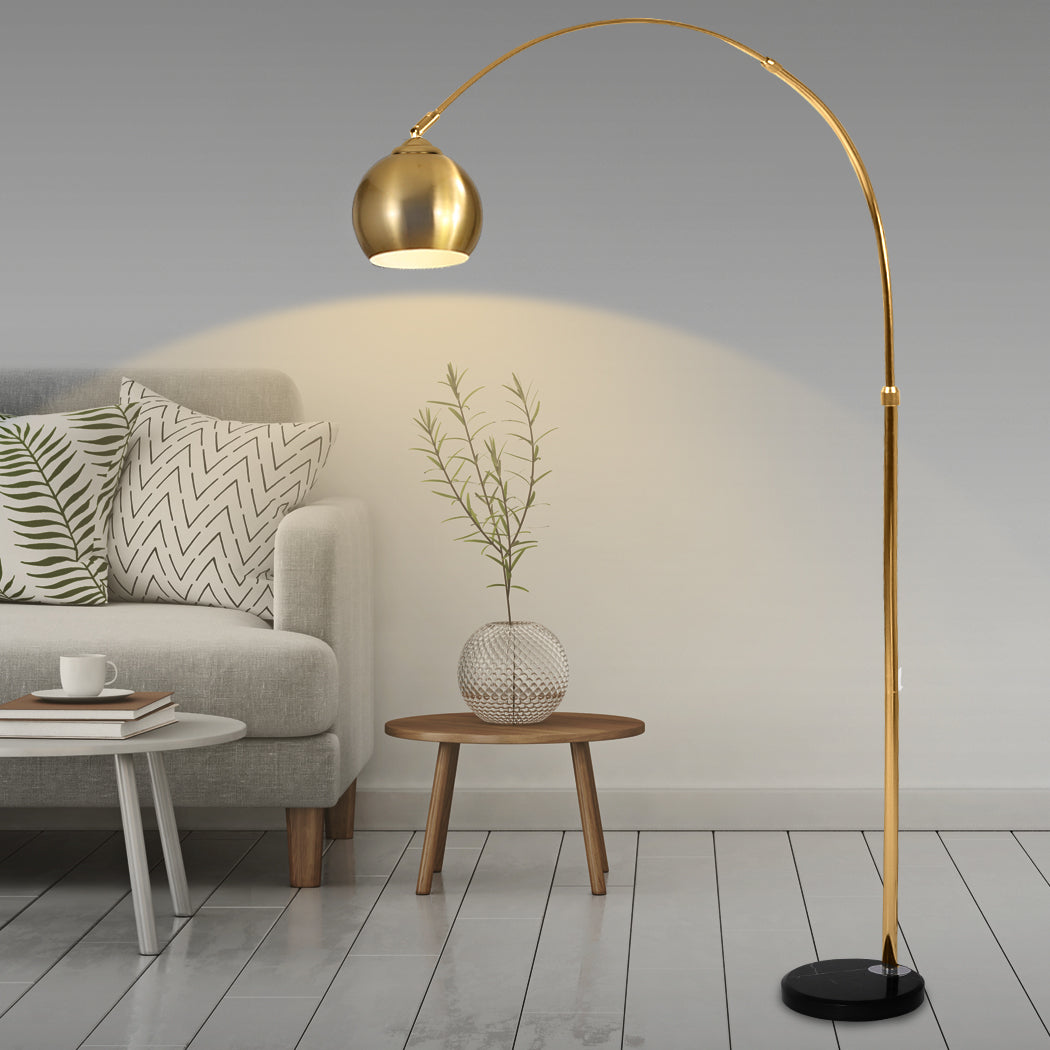 Modern LED Floor Lamp Stand Reading Light Height Adjustable Indoor Marble Base