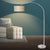 Modern LED Floor Lamp Reading Light Free Standing Height Adjustable Marble Base