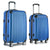 Wanderlite 2pc Luggage Trolley Suitcase Sets Travel TSA Hard Case Blue