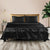 DreamZ Silky Satin Sheets Fitted Flat Bed Sheet Pillowcases Summer Double Black