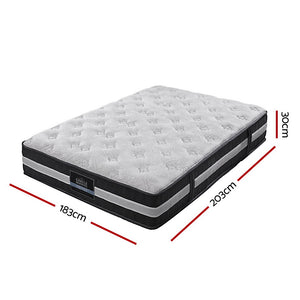 Giselle Bedding Lotus Tight Top Pocket Spring Mattress 30cm Thick King
