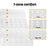 Giselle Bedding Memory Foam Mattress Topper 7-Zone Airflow Pad 8cm Double White