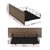Artiss 2x Trundle Drawers for Metal Bed Frame Storage with Wheels Balck & Walnut