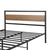 Artiss Bed Frame Metal Bed Base Double Size Platform Wooden Headboard Black DREW