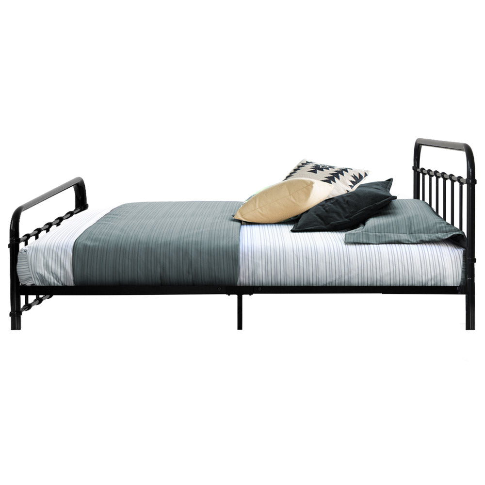 Artiss LEO Metal Bed Frame - Single (Black)