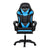 Artiss 6 Point Massage Gaming Office Chair 7 LED Footrest Cyan Blue