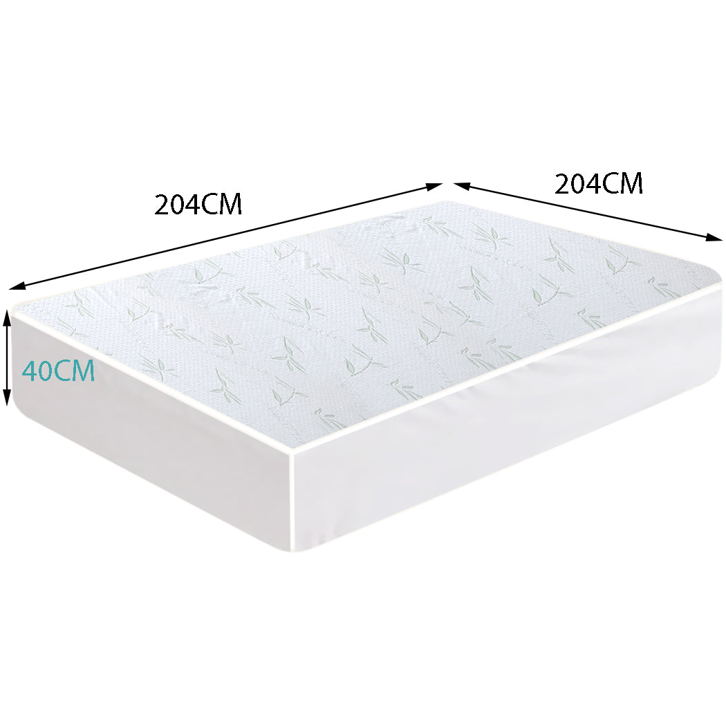 DreamZ Fitted Waterproof Breathable Bamboo Mattress Protector Super King Size