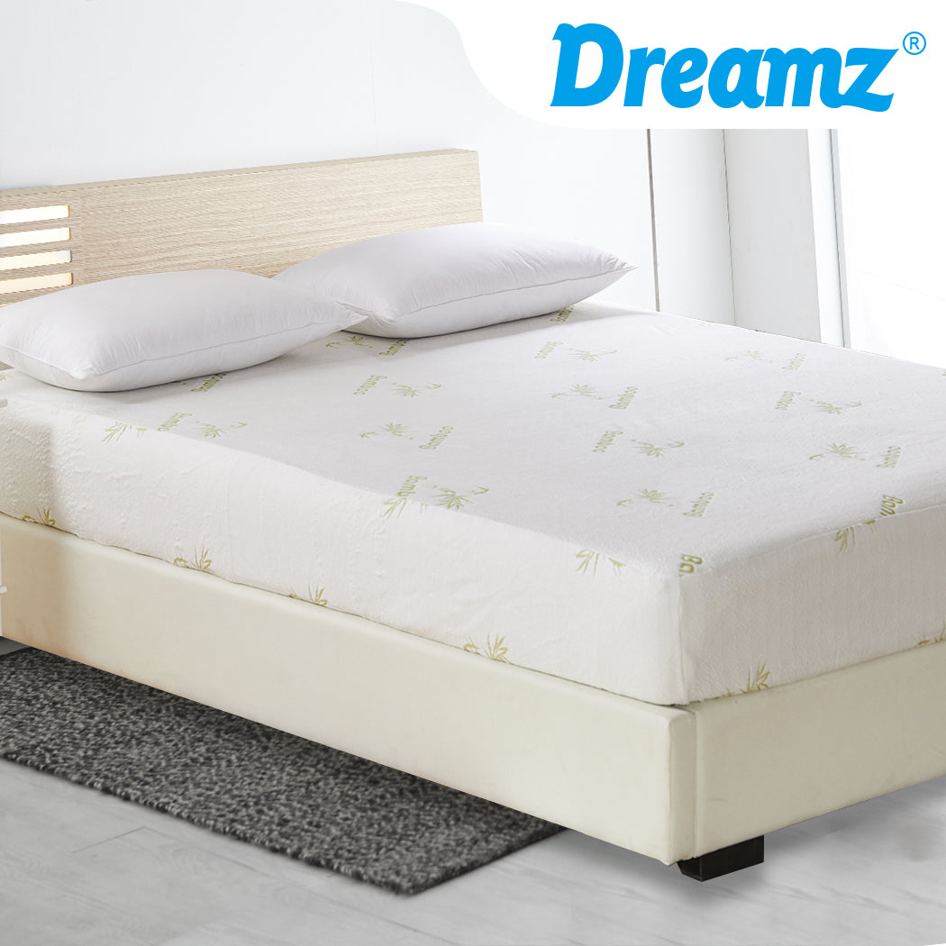 DreamZ Mattress Protector Topper 70% Bamboo Hypoallergenic Sheet Cover Double