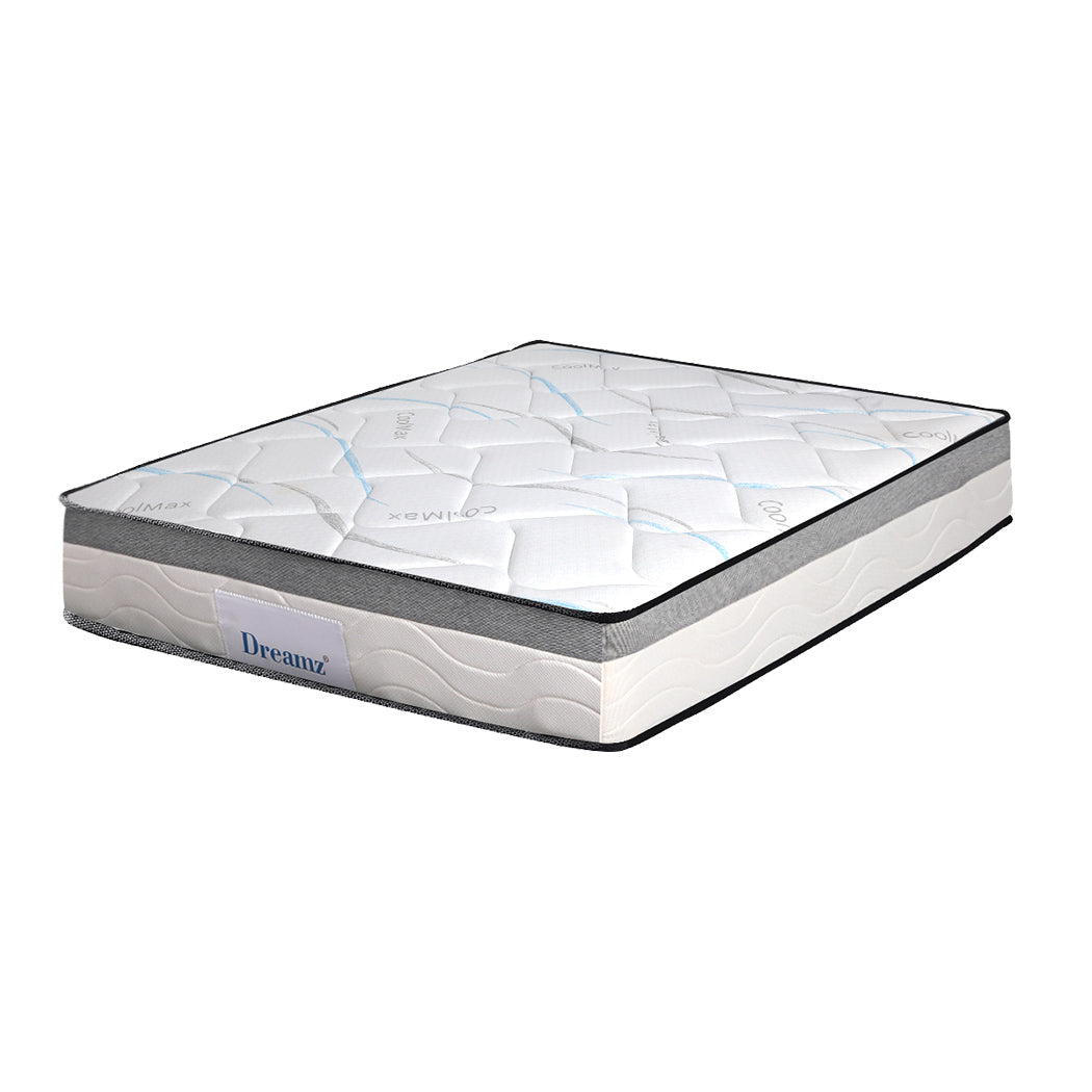 Dreamz Mattress King Single Size Bed Pocket Spring Medium Firm Premium Foam 25CM