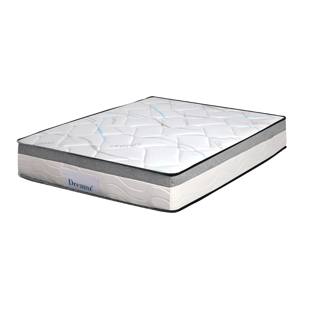 Dreamz Mattress Queen Size Bed Top Pocket Spring Medium Firm Premium Foam 25CM