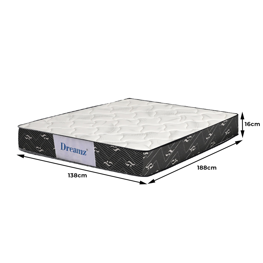 Dreamz Bedding Mattress Double Size Premium Bed Top Spring Foam Medium Soft 16CM