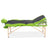 Zenses 3 Fold Portable Wood Massage Table - Black & Lime