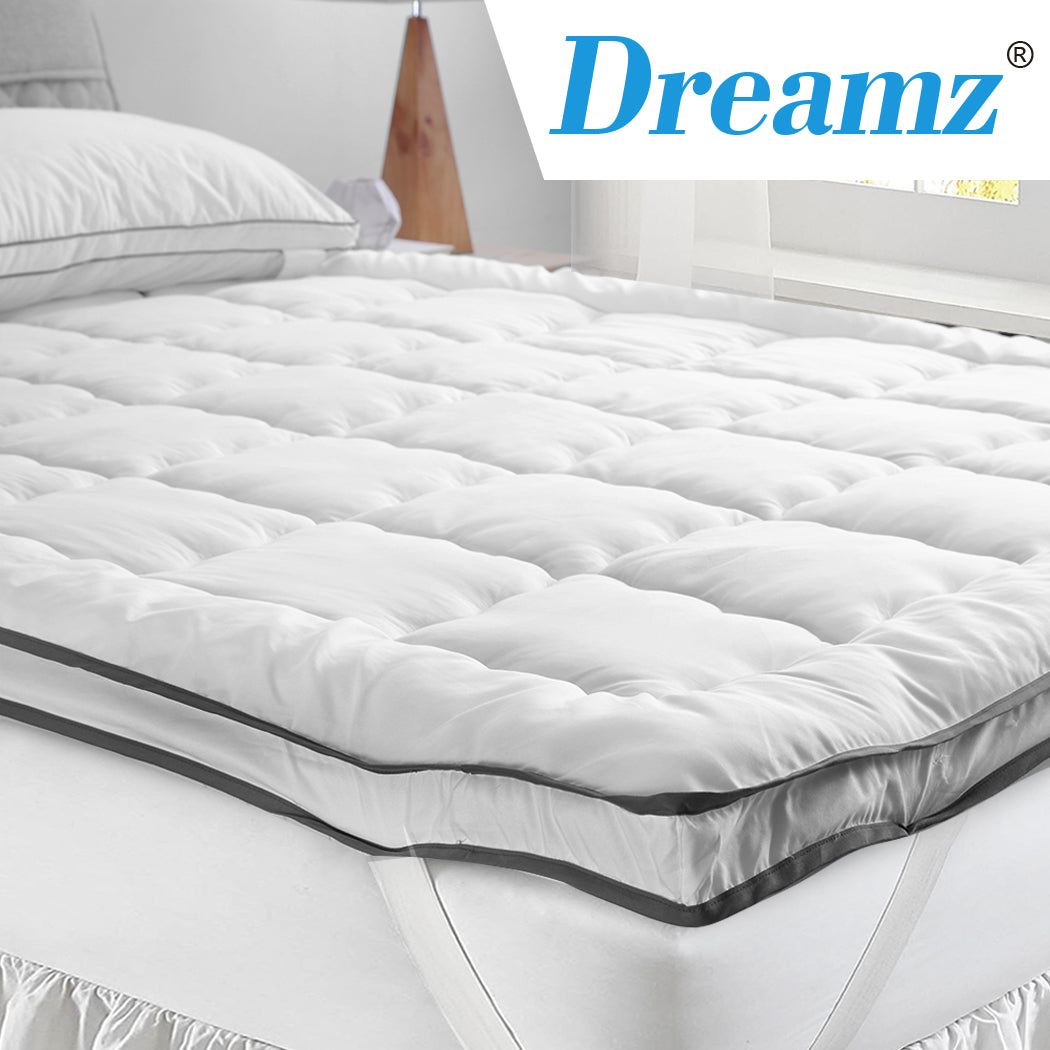 DreamZ Bedding Luxury Pillowtop Mattress Topper Mat Pad Protector Cover King