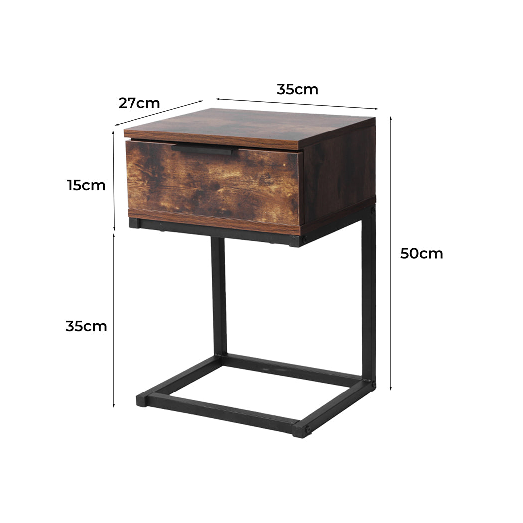 Levede Bedside Tables Drawers Side Table Wood Nightstand Storage Cabinet Unit