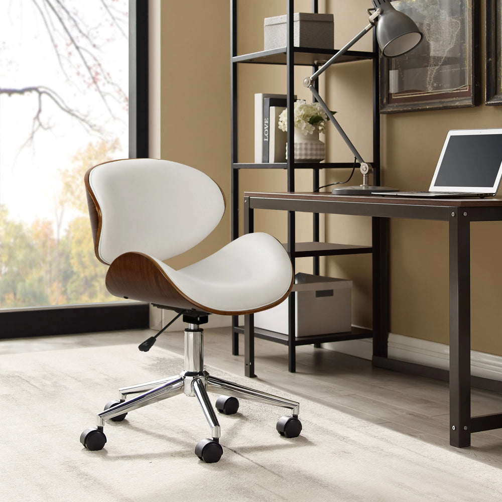 Artiss Leather Office Chair White