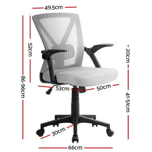 Artiss Office Chair Gaming Executive Computer Chairs Study Mesh Seat Tilt Grey
