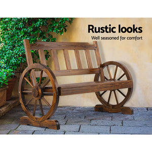 Gardeon Wooden Wagon Wheel Chair