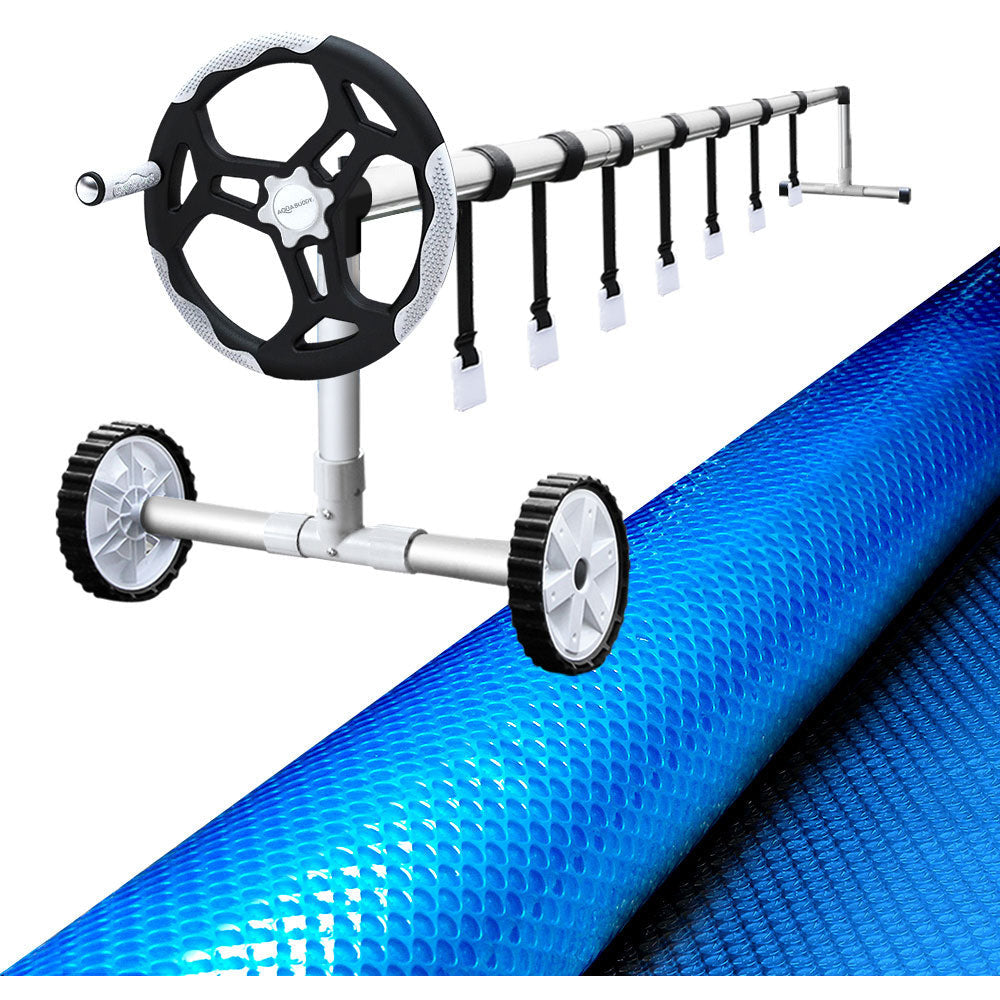 Aquabuddy Pool Cover Roller Blanket Bubble Heater Solar Swimming Covers 8x4.2M