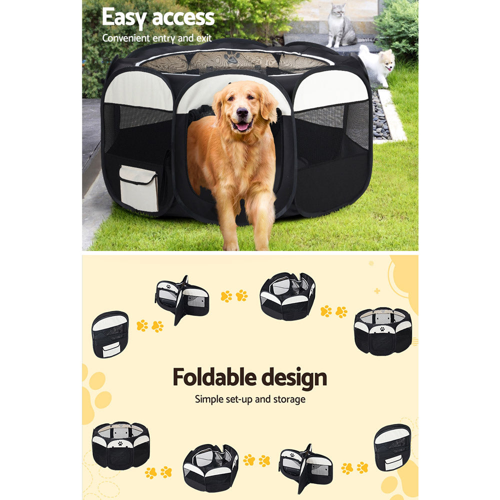 i.Pet Pet Dog Playpen Enclosure Crate 8 Panel Play Pen Tent Bag Fence Puppy 3XL