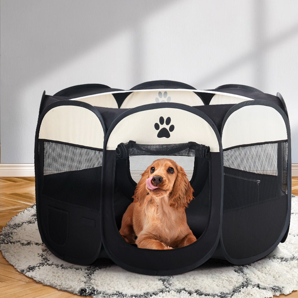 i.Pet Pet Dog Playpen Enclosure Crate 8 Panel Play Pen Tent Bag Fence Puppy XL