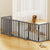 i.Pet Dog Playpen Enclosure 6 Panel Pet Fence Wooden Play Pen