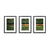 3 PCS Photo Frame Wall Set A3 Picture Home Decor Art Gift Present Black