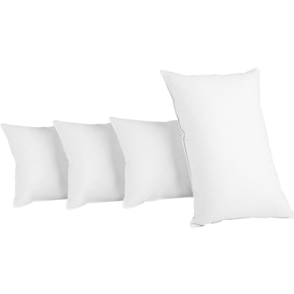 Giselle Bedding Set of 4 Medium &amp; Firm Cotton Pillows