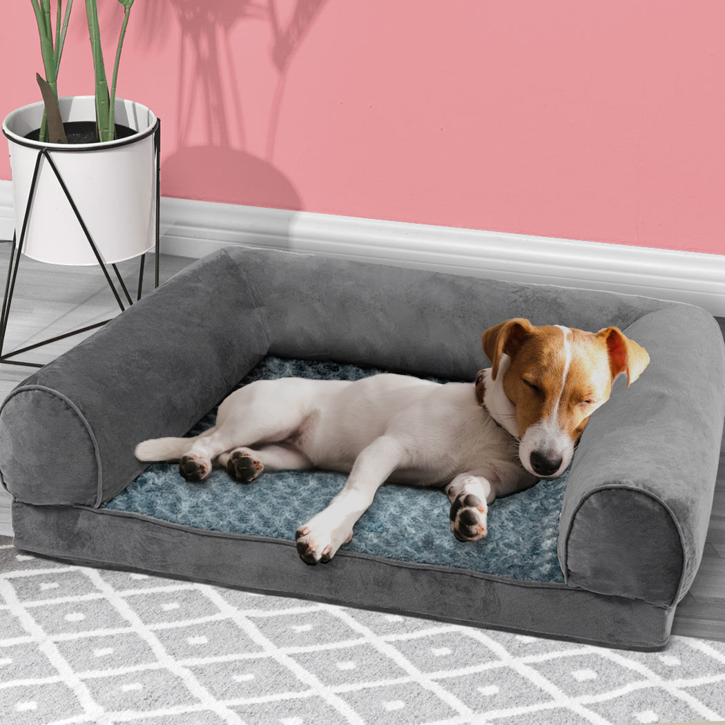 Pet Bed Sofa Dog Beds Bedding Soft Warm Mattress Cushion Pillow Mat Plush M