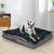 Dog Calming Bed Warm Soft Plush Comfy Sleeping Memory Foam Mattress Dark Grey L