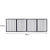 Wooden Pet Gate Dog Fence Retractable Barrier Portable Door 4 Panel Grey