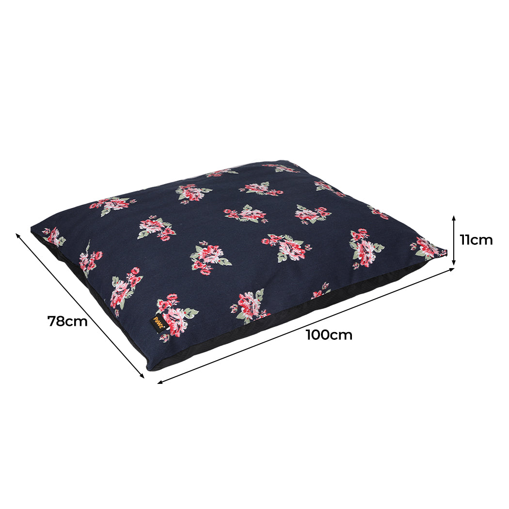 PaWz Dog Calming Bed Cat Pet Washable Removable Cover Cushion Mat Indoor L