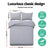 Giselle Bedding Quilt Cover Set King Bed Luxury Classic Duvet Doona Hotel Grey
