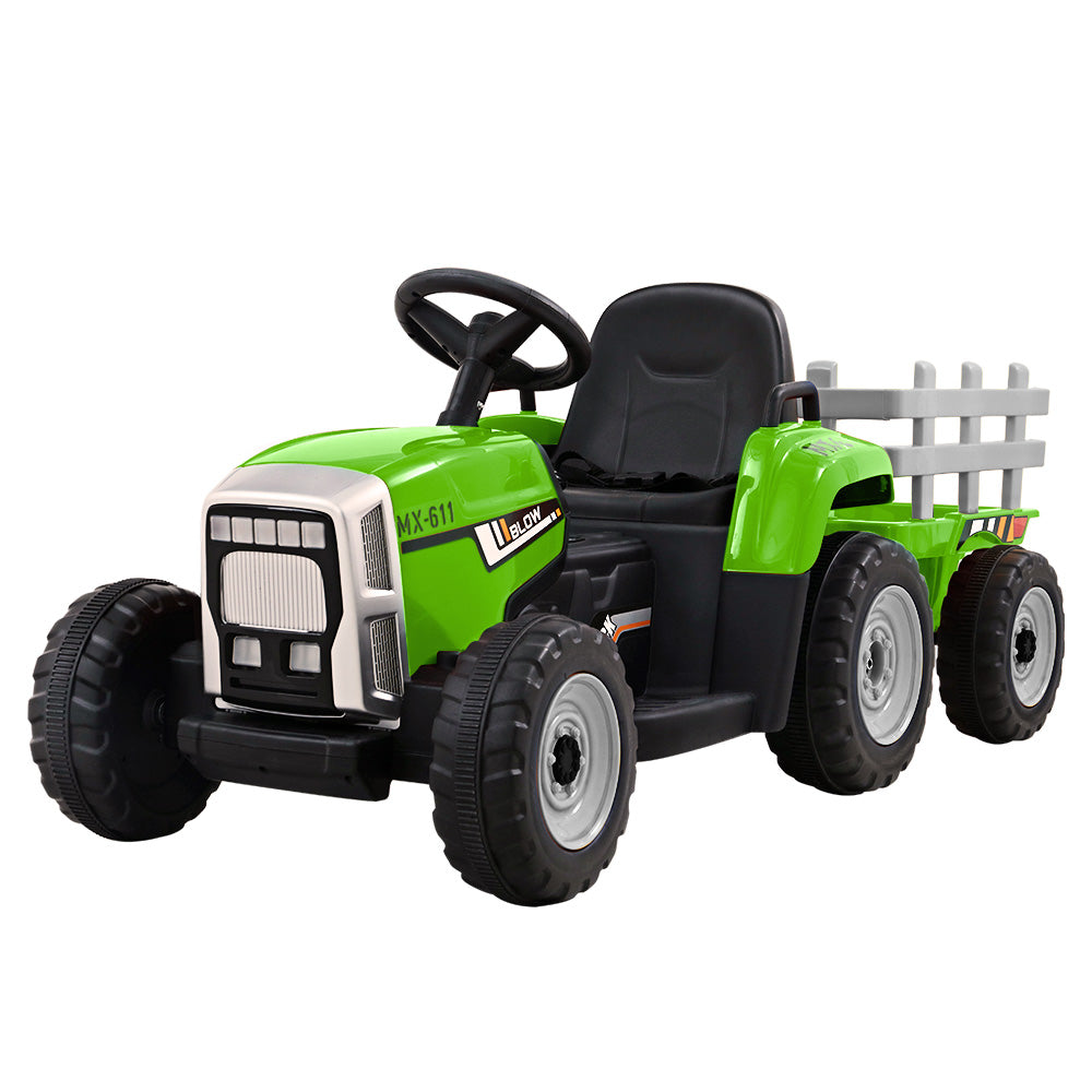 Rigo Ride On Car Tractor Toy Kids Electric Cars 12V Battery Child Toddlers Green