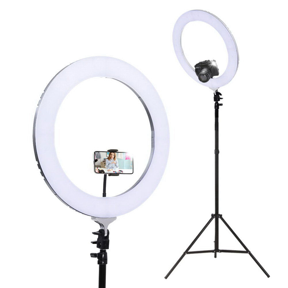 Embellir Ring Light 19&quot; LED 6500K 5800LM Dimmable Diva With Stand Silver