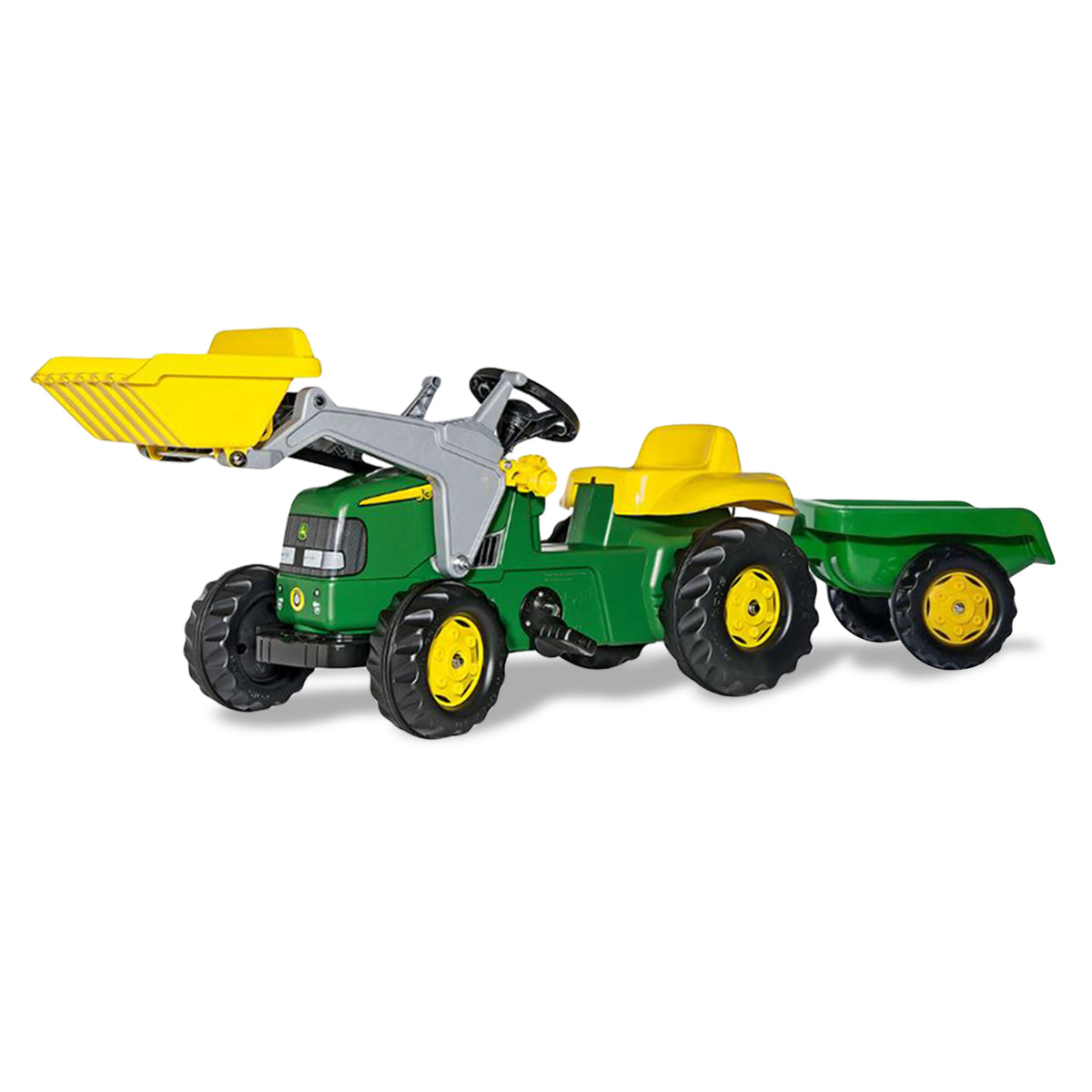 John Deere Rolly Kids RT023110 Ride on Tractor with Trailer &amp; Loader