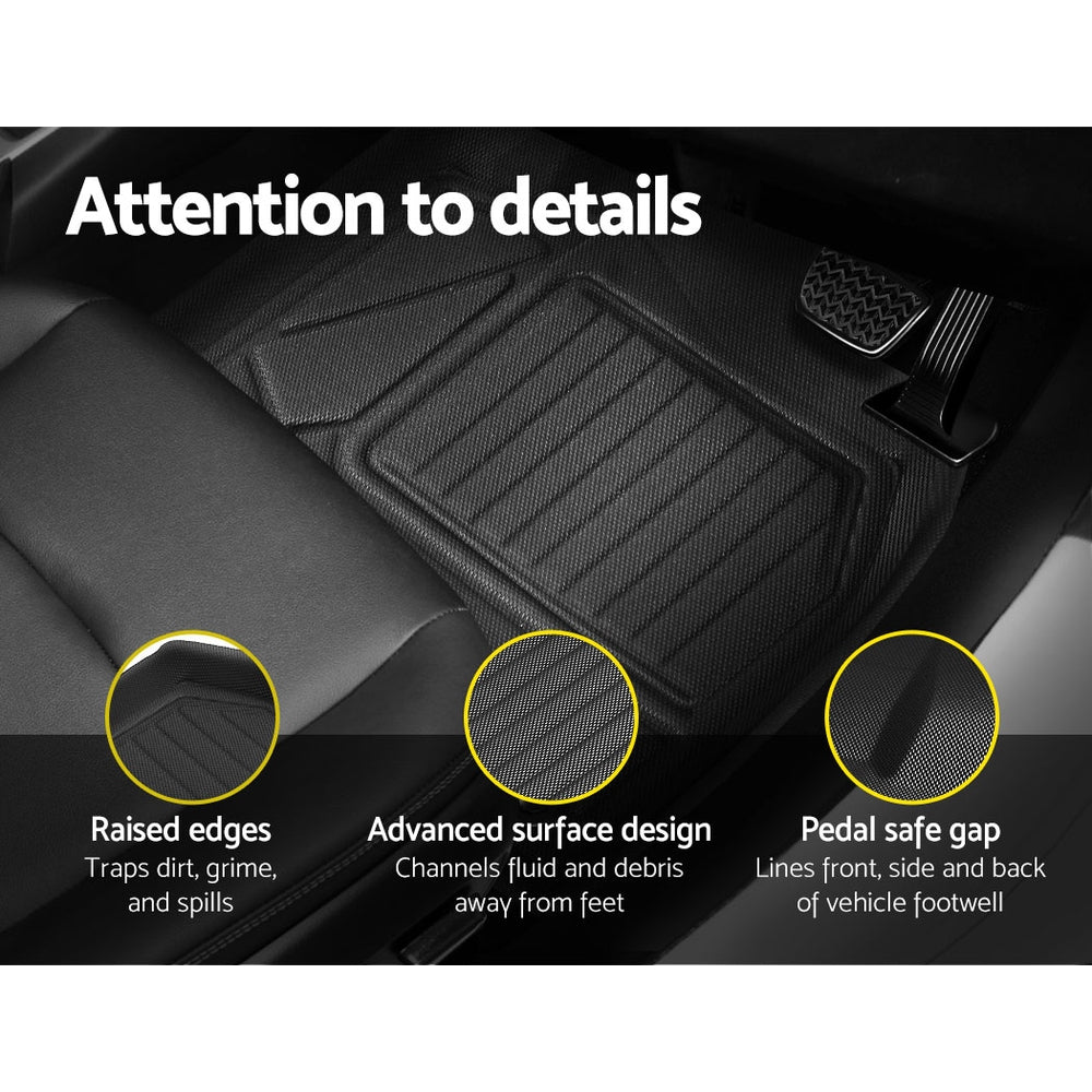 Weisshorn Car Rubber Floor Mats Front And Rear For Toyota RAV4 2019-2022