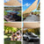 Instahut Sun Shade Sail Cloth Shadecloth Rectangle Heavy Duty Sand Canopy 3x6m
