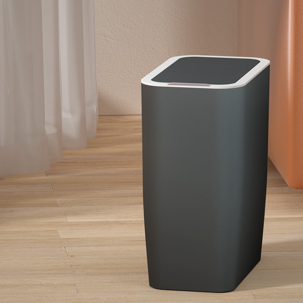 Devanti Motion Sensor Bin Automatic Rubbish Bins Waste Trash Can Ash Black 9L