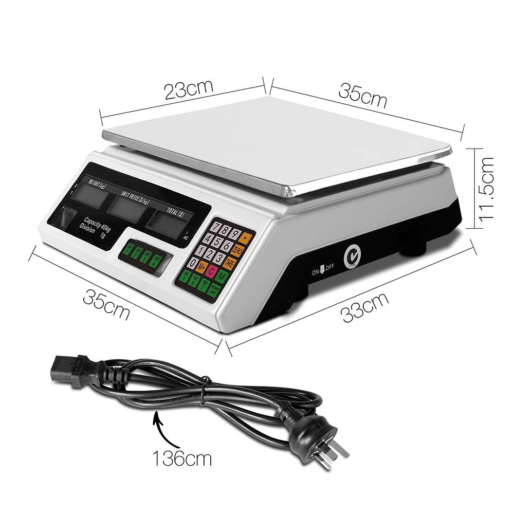 40KG Digital Kitchen Scale Electronic Scales Shop Market Commercial