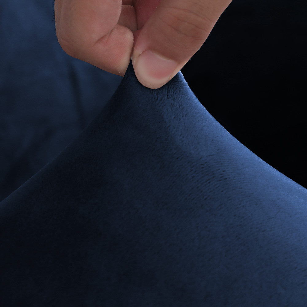 Artiss Velvet Sofa Cover Plush Couch Cover Lounge Slipcover 3 Seater Sapphire