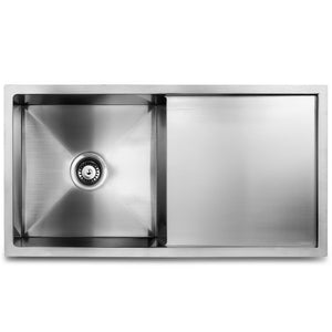 Cefito 87cm x 45cm Stainless Steel Kitchen Sink Under/Top/Flush Mount Silver