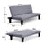 Sarantino 2 Seater Modular Linen Fabric Sofa Bed Couch - Dark Grey