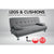 Sarantino 3 Seater Linen Sofa Bed Couch Lounge Futon - Light Grey