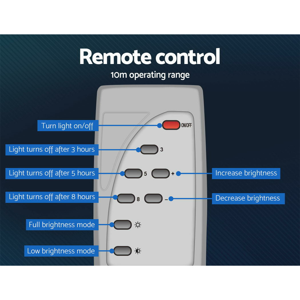 LED Solar Lights Street Flood Light Remote Outdoor Garden Security Lamp 60W