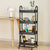 Artiss Storage Trolley Kitchen Cart 4 Tiers Black