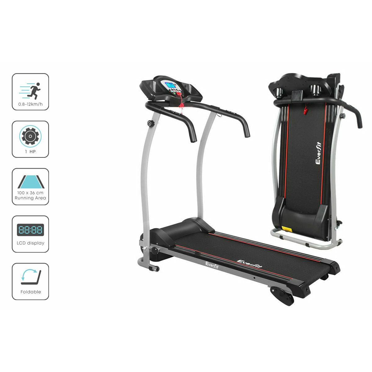 Everfit Electric Treadmill Home Gym Exercise Machine Fitness Equipment Physical 360mm