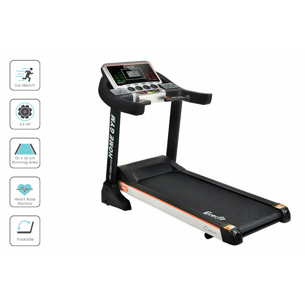 Everfit Electric Treadmill 420mm 18kmh Home Gym Exercise Machine Fitness Equipment Physical